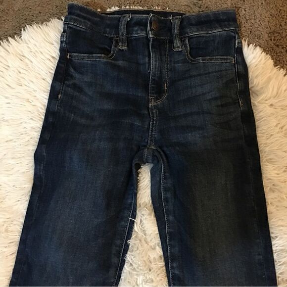 AMERICAN EAGLE 🦅 SZ 000 NEXT LEVEL STRETCH HIGH WAIST JEANS - Picture 2 of 7